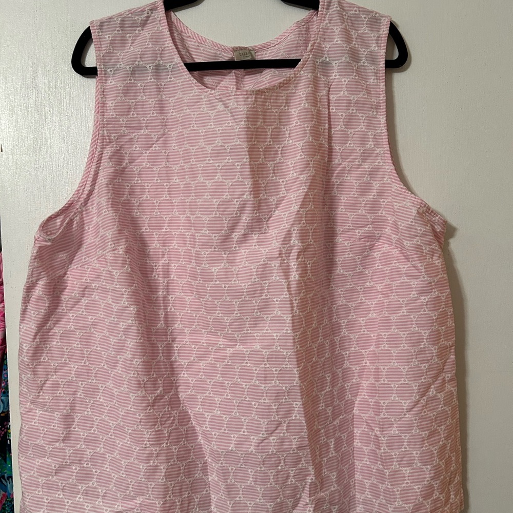 Talbots Pink Patterned Tank Top - Picture 2 of 8